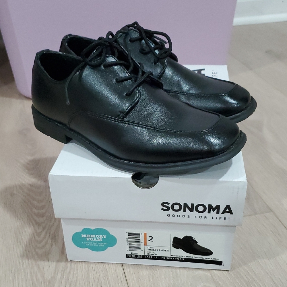 Sonoma Black Oxford Dress Shoes Timeless Design